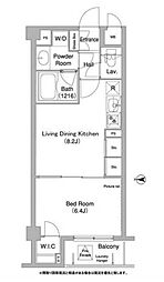 東京メトロ南北線 目黒駅 徒歩7分の賃貸マンション 1階1LDKの間取り