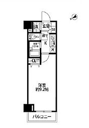 東京メトロ東西線 早稲田駅 徒歩7分の賃貸マンション 3階1Kの間取り