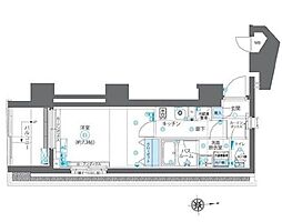 西武新宿線 下落合駅 徒歩3分の賃貸マンション 1階1Kの間取り
