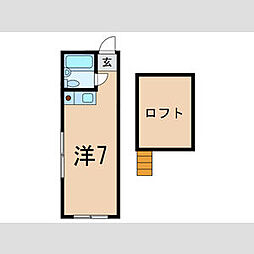 東京メトロ東西線 神楽坂駅 徒歩7分の賃貸アパート 1階ワンルームの間取り