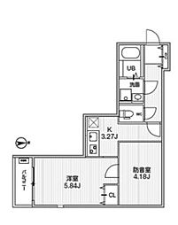 東京メトロ東西線 落合駅 徒歩5分の賃貸アパート 3階1Kの間取り