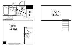 永裕ビル ワンルームの間取図画像