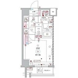 ラグディア北新宿 1Kの間取図画像
