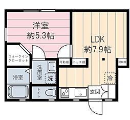 エスポワール 1DKの間取図画像