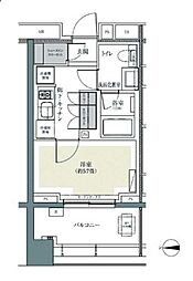 パークハウス東中野リヴゴーシュ 1Kの間取図画像