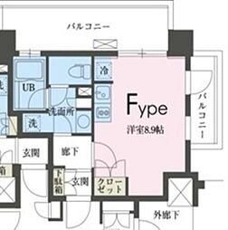 ガレリア東新宿 ワンルームの間取図画像