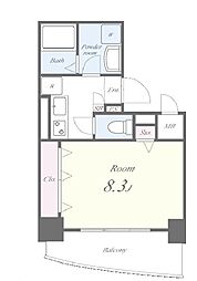 目白プライムレジデンス 1Kの間取図画像