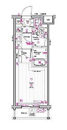 THEPREMIUMCUBEG東中野 1Kの間取図画像