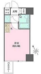 藤和シティコープ早稲田 ワンルームの間取図画像