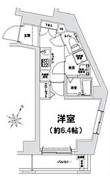 ドルチェ東新宿 1Kの間取図画像