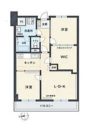 目白ガーデニア 2LDKの間取図画像