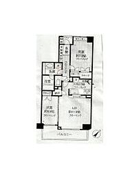 中落合パークホームズ 2SLDKの間取図画像