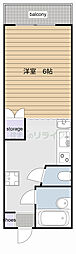 東京メトロ丸ノ内線 東高円寺駅 徒歩6分の賃貸マンション 1階1DKの間取り