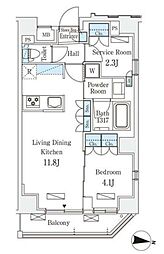 JR中央線 中野駅 徒歩10分の賃貸マンション 3階1SLDKの間取り