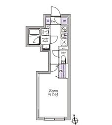 JR中央線 高円寺駅 徒歩9分の賃貸マンション 5階1Kの間取り