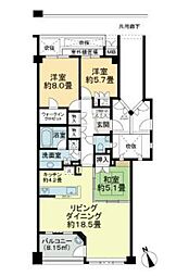 東京メトロ丸ノ内線 荻窪駅 徒歩17分の賃貸マンション 1階3LDKの間取り