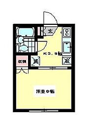 JR中央線 西荻窪駅 徒歩15分の賃貸アパート 1階1Kの間取り