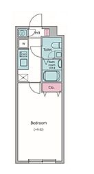 東京メトロ丸ノ内線 中野富士見町駅 徒歩9分の賃貸マンション 3階1Kの間取り