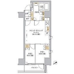 都営大江戸線 新宿西口駅 徒歩4分の賃貸マンション 12階2LDKの間取り