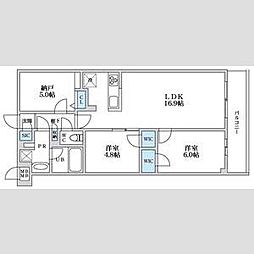 京王井の頭線 富士見ヶ丘駅 徒歩13分の賃貸マンション 1階2SLDKの間取り