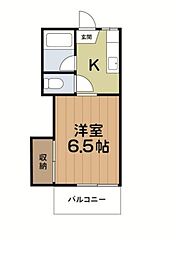 JR中央線 高円寺駅 徒歩10分の賃貸アパート 1階1Kの間取り