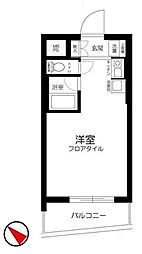 JR中央線 三鷹駅 徒歩5分の賃貸マンション 8階ワンルームの間取り