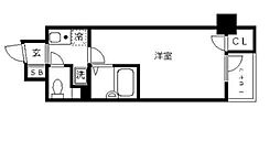 京王線 八幡山駅 徒歩8分の賃貸マンション 6階1Kの間取り