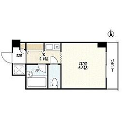 JR総武線 三鷹駅 徒歩16分の賃貸マンション 1階1Kの間取り
