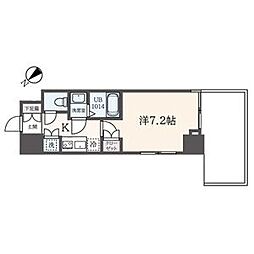 東京メトロ東西線 中野駅 徒歩5分の賃貸マンション 4階1Kの間取り