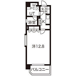 西武新宿線 井荻駅 徒歩6分の賃貸マンション 2階1Kの間取り