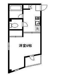 JR総武線 東中野駅 徒歩5分の賃貸マンション 3階1Kの間取り