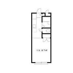 東京メトロ丸ノ内線 方南町駅 徒歩3分の賃貸アパート 1階1Kの間取り