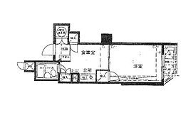 京王線 初台駅 徒歩6分の賃貸マンション 7階1DKの間取り