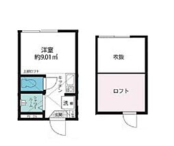 東京メトロ丸ノ内線 荻窪駅 徒歩10分の賃貸アパート 1階ワンルームの間取り