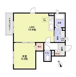 京王井の頭線 高井戸駅 徒歩11分の賃貸アパート 1階1LDKの間取り