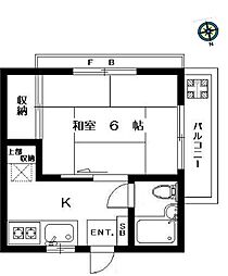JR総武線 高円寺駅 徒歩7分の賃貸アパート 3階1Kの間取り
