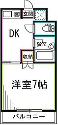 東京メトロ丸ノ内線 荻窪駅 徒歩10分の賃貸マンション 5階1DKの間取り