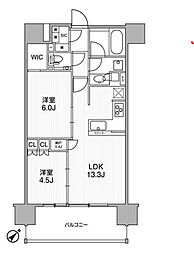 都営大江戸線 西新宿五丁目駅 徒歩4分の賃貸マンション 2階2LDKの間取り