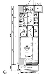 東京メトロ丸ノ内線 中野坂上駅 徒歩5分の賃貸マンション 3階1Kの間取り