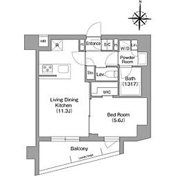 コンフォリア・リヴ永福町 1LDKの間取図画像