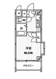 スペーシア高円寺2 1Kの間取図画像