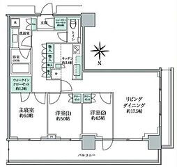 パークシティ中野ザタワーエアーズ 3LDKの間取図画像