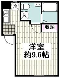ハレレア横浜反町 3階ワンルームの間取り