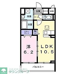 Ｓｔｅｌｌａ日吉 1階1LDKの間取り