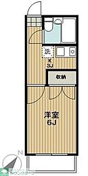 ルネサンス日吉 1Kの間取図画像