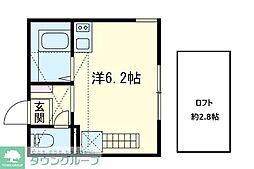タウン妙蓮寺 ワンルームの間取図画像