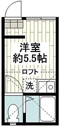 ユナイト上星川ロートホルン ワンルームの間取図画像