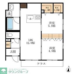 メゾン・ド・ファミーユ 2LDKの間取図画像