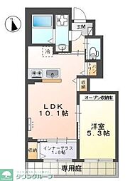 ヌーヴェルテールA 1LDKの間取図画像