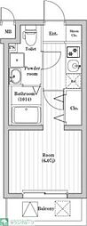 SPコート菊名ノース 1Kの間取図画像